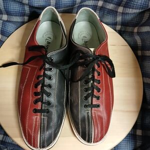 Two-Tone Red and Black Men's Shoes